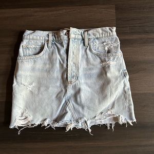 Light wash skirt